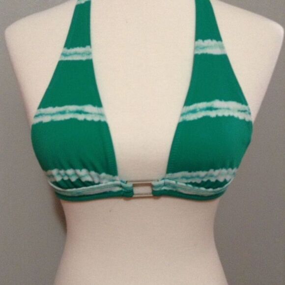 American Eagle green tie-dye striped bikini Sz S - Picture 3 of 6
